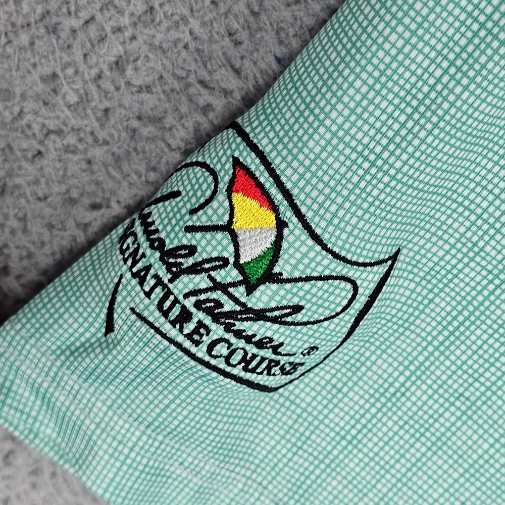 Founders Polo Shirt Mens Large Green Performance Arnold Palmer Invitational Jr - Picture 3 of 9
